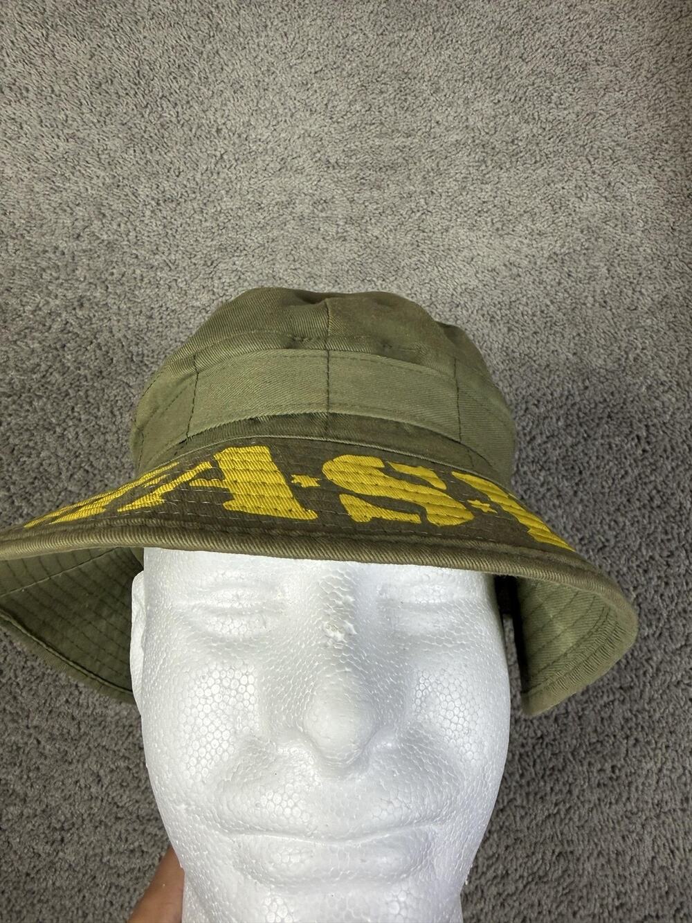 Vintage MASH Bucket Hat Mens 7 1/8 20th Century Fox Fitted Green Movie 80s